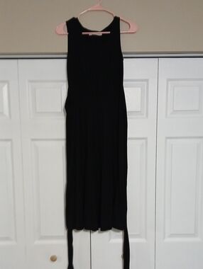 Peruvian Connection Black Dress with Scoop Neck